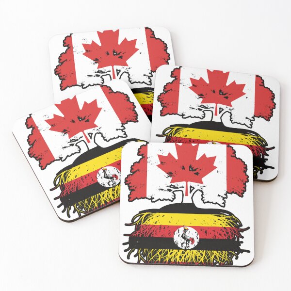 Item preview, Uganda Ugandan Canadian Canada Tree Roots Flag designed and sold by FlagX.