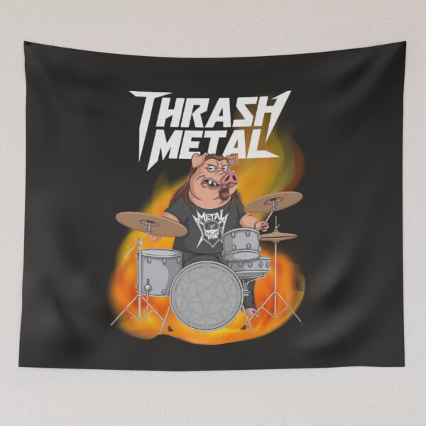 Item preview, Thrash metal Pig  Drummer designed and sold by marosz12.