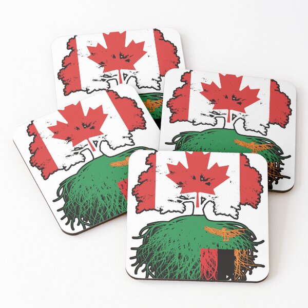 Item preview, Zambia Zambian Canadian Canada Tree Roots Flag designed and sold by FlagX.