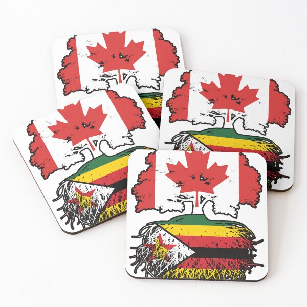Item preview, Zimbabwe Zimbabwean Canadian Canada Tree Roots Flag designed and sold by FlagX.