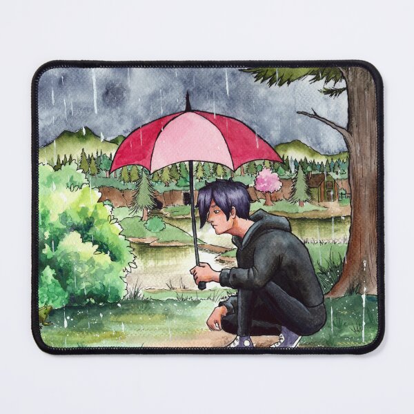 Item preview, Stardew Valley Sebastian with a Frog in the Rain designed and sold by JurassicParkans.
