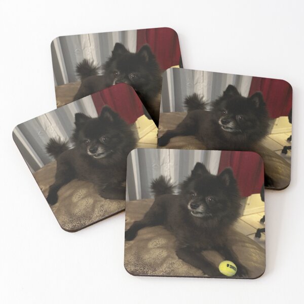Item preview, Pomeranian pup & toy ball designed and sold by BasketKisses.