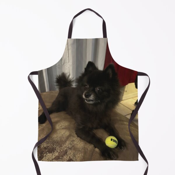 Item preview, Pomeranian pup & toy ball designed and sold by BasketKisses.