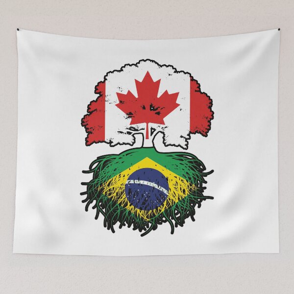 Item preview, Brazil Brazilian Canadian Canada Tree Roots Flag designed and sold by FlagX.