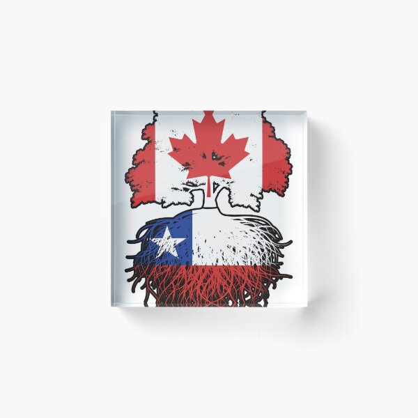 Item preview, Chile Chilean Canadian Canada Tree Roots Flag designed and sold by FlagX.