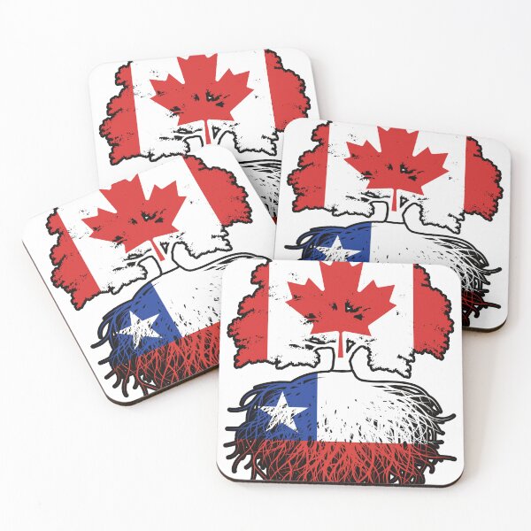 Item preview, Chile Chilean Canadian Canada Tree Roots Flag designed and sold by FlagX.