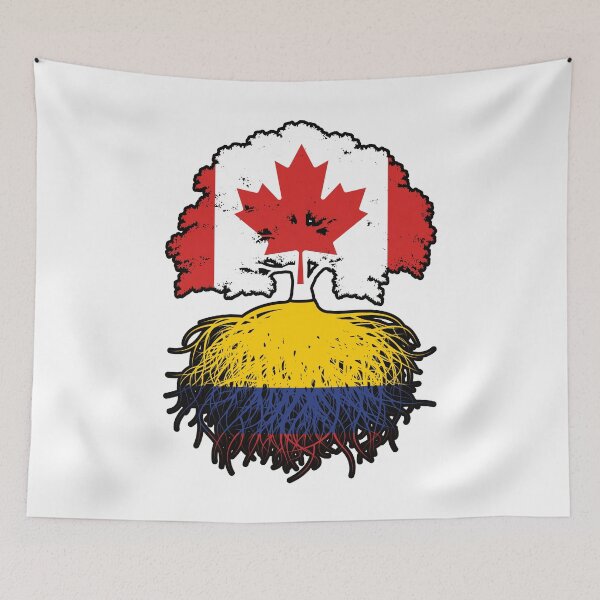 Item preview, Colombia Colombian Canadian Canada Tree Roots Flag designed and sold by FlagX.