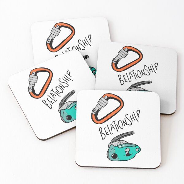 Item preview, Belationship climbing belay partners carabiner and gri gri designed and sold by aziza-doodles.