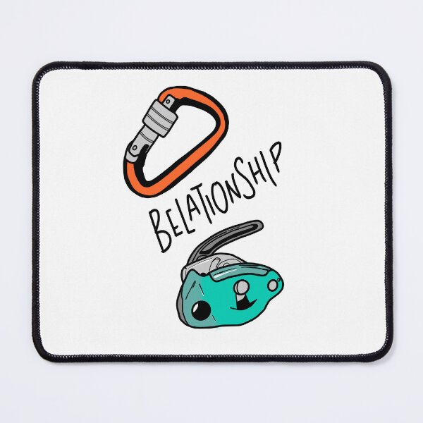 Item preview, Belationship climbing belay partners carabiner and gri gri designed and sold by aziza-doodles.