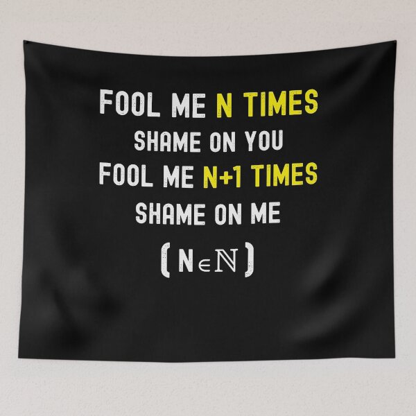 Item preview, Fool Me N Times Shame on Me Fool Me N+1 Times shame on you : Funny and hilarious Math Gift designed and sold by thegiftedadult.