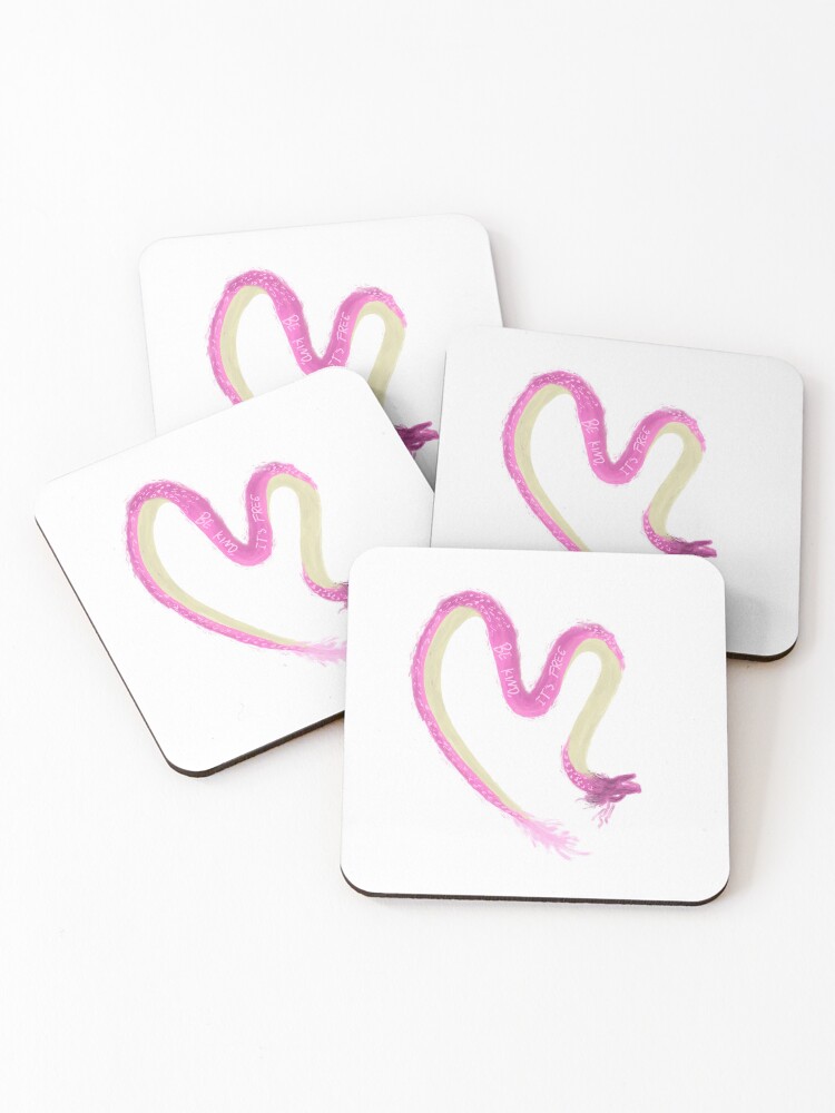 Thumbnail 1 of 5, Coasters (Set of 4), Be Kind designed and sold by WorkLessFlyMore.