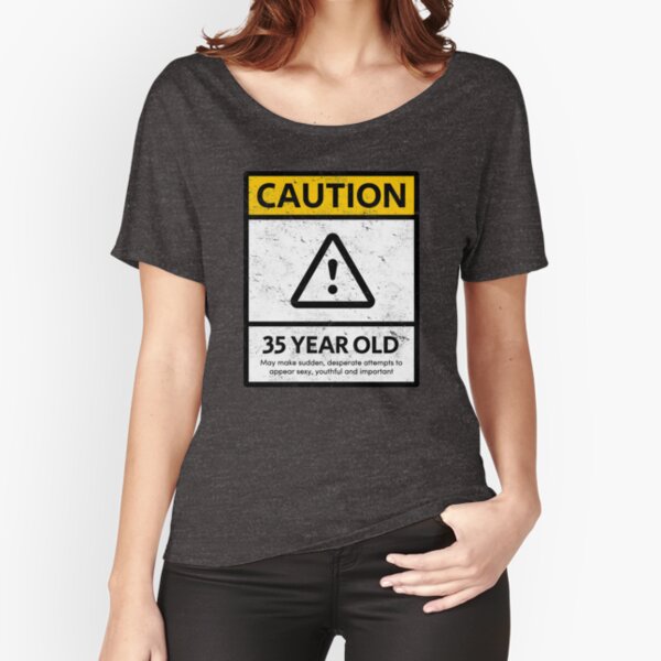 Item preview, CAUTION 35 Year Old 35th Humorous Birthday T-Shirt 1983 Gift And More designed and sold by MemWear.