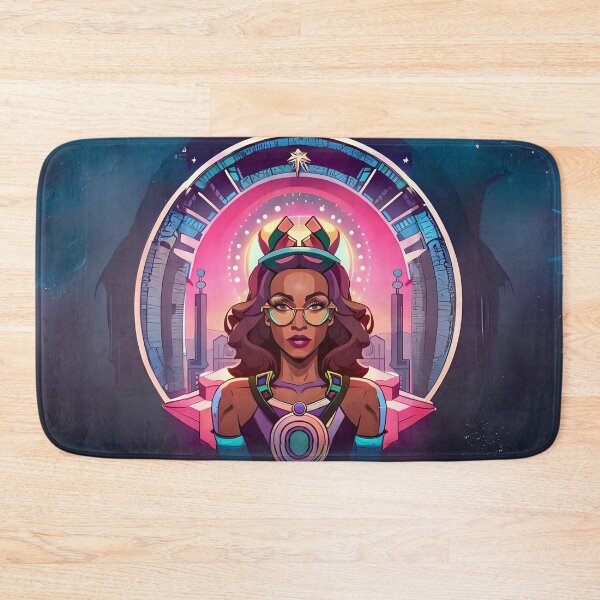 Item preview, Fabulous Woman Pink Cyberpunk Neon Retro Goddess designed and sold by Melan Designs.