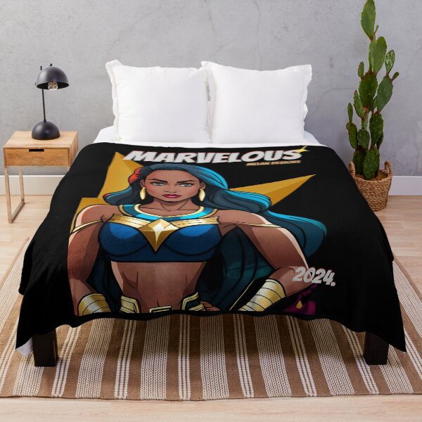 Item preview, Superhero Woman Marvelous 2024 Inspirational Blue Athletic Comic designed and sold by Melan Designs.
