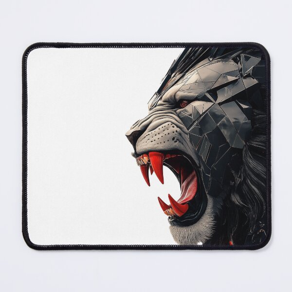 Item preview, Fierce Lion head in a geometric style designed and sold by PeffysArt.