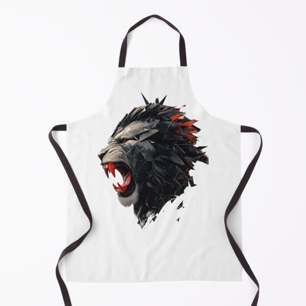 Item preview, Fierce Lion head in a geometric style designed and sold by PeffysArt.