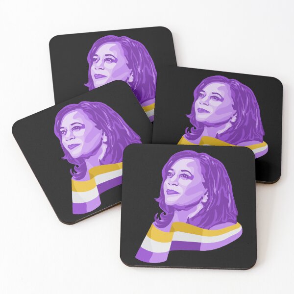 Item preview, Kamala Harris Portrait With Suffragist Flag  designed and sold by Unhinged Heather.