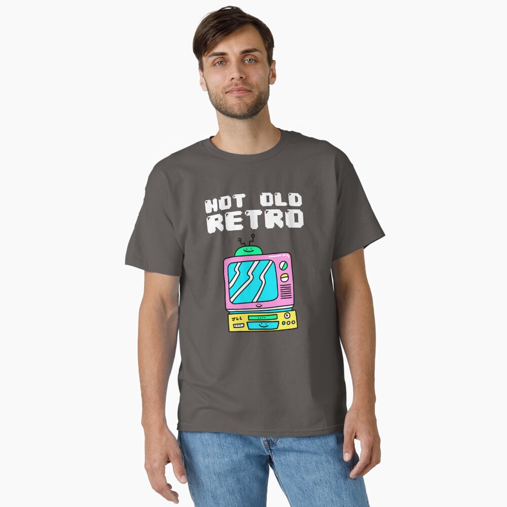 Not Old, Retro - Vintage Tv and VHS recorder Oversized T-Shirt