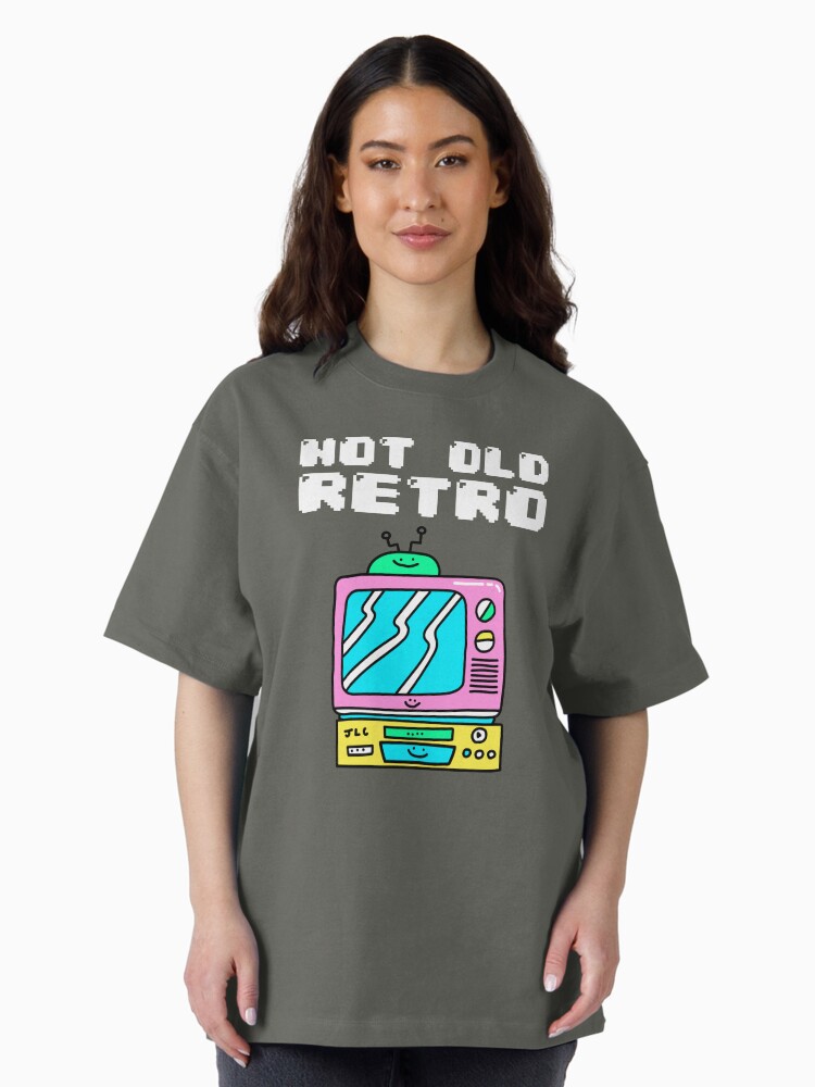 Not Old, Retro - Vintage Tv and VHS recorder Oversized T-Shirt