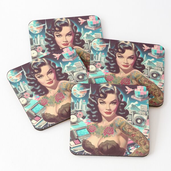 Item preview, Retrowave Pinup designed and sold by PulpVintage.