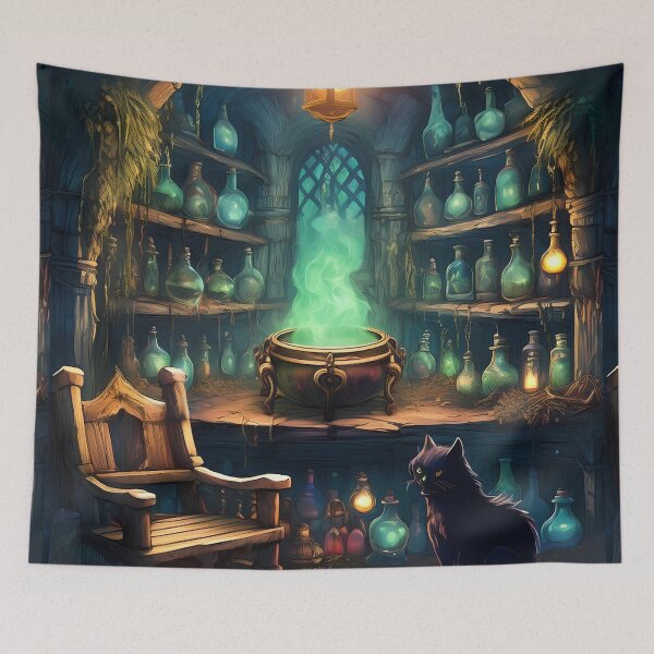 Item preview,  Halloween Witch's Brew - Eerie Potion Lab designed and sold by ArtistimoStudio.