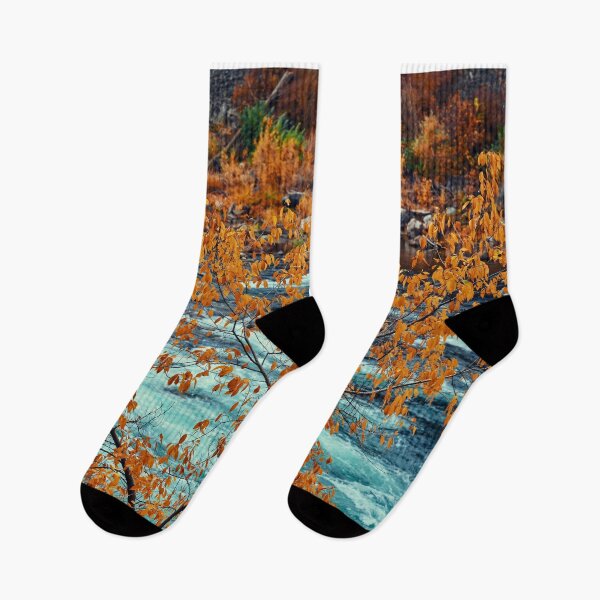 Item preview, Fall leaves by river designed and sold by Cblifeisgood.