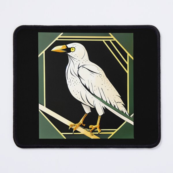 Item preview, WHITE CROW WITH YELLOW EYES by dePace' designed and sold by mrpropcake.