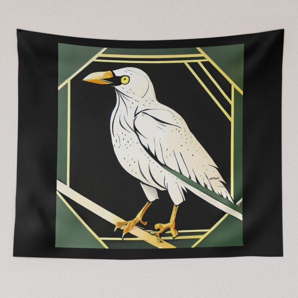 Item preview, WHITE CROW WITH YELLOW EYES by dePace' designed and sold by mrpropcake.