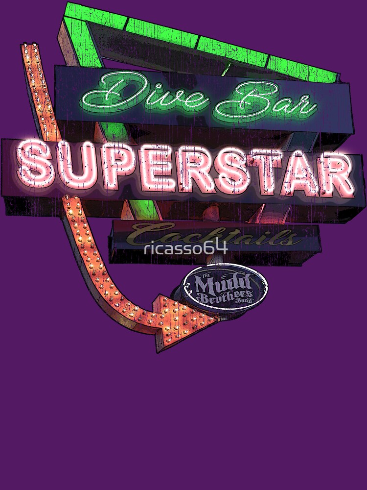 Thumbnail 7 of 7, Classic T-Shirt, Dive Bar Superstar Distressed designed and sold by ricasso64.