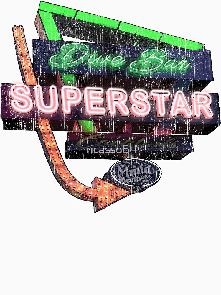 Thumbnail 3 of 3, Baseball ¾ Sleeve T-Shirt, Dive Bar Superstar Distressed designed and sold by ricasso64.