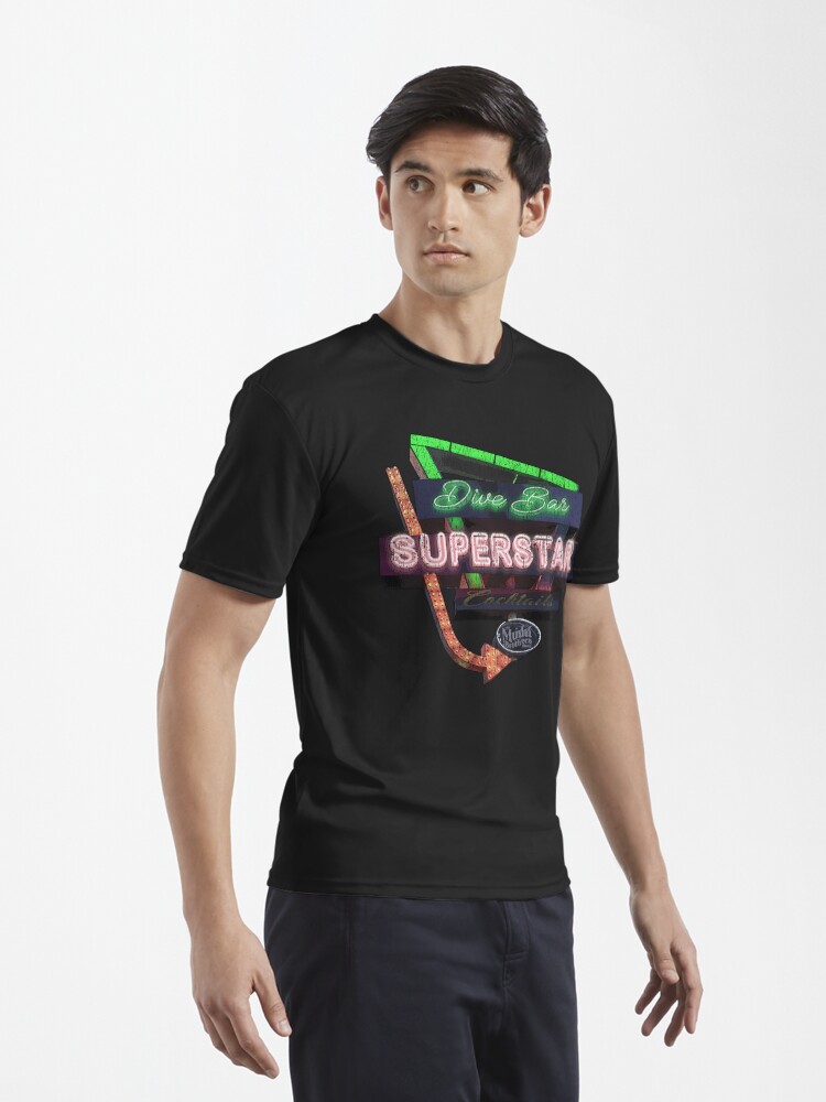 Thumbnail 3 of 7, Active T-Shirt, Dive Bar Superstar Distressed designed and sold by ricasso64.