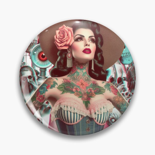 Item preview, Retro Tattooed Pin-up designed and sold by PulpVintage.