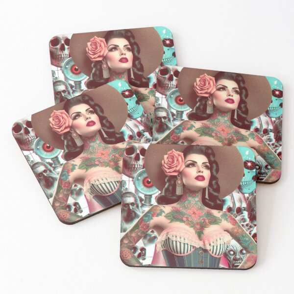 Item preview, Retro Tattooed Pin-up designed and sold by PulpVintage.