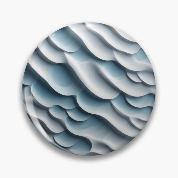 Item preview, 3D Illustration of White Seamless Wave Pattern with Light and Shadow – Decorative Wall Panel designed and sold by hjian8219.