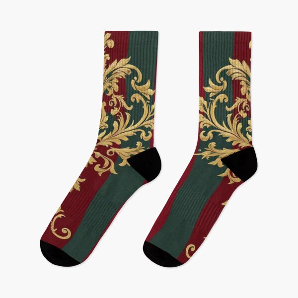Item preview, Burgundy & Emerald Stripes With Gold Damask designed and sold by DesignsByPrnces.