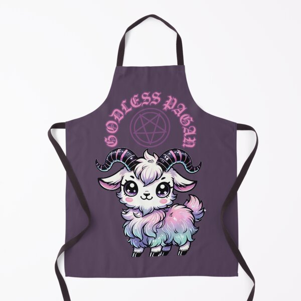 Item preview, Kawaii Pastel Goat Baphomet Godless Pagan Pentagram designed and sold by MoonlitMystic.