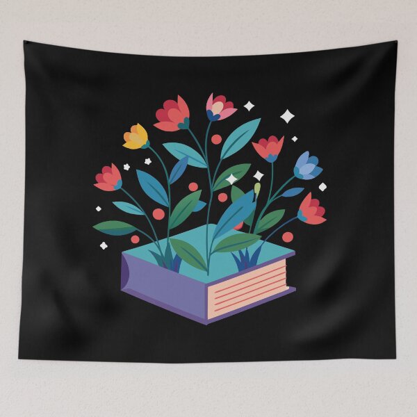 Artikelvorschau, Bücher und Blumen entworfen und verkauft von GraphicsClub.