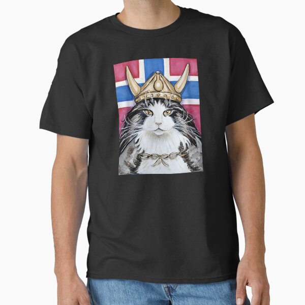 Item preview, Viking Norwegian Forest Cat designed and sold by Meowerks! Animal Art By Lynn Landers-Dickinson.