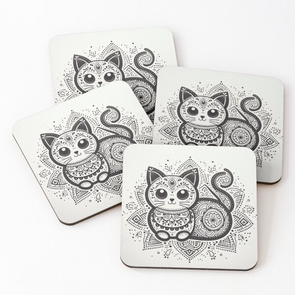 Item preview, Rangoli Kitty Art  designed and sold by ZulryLifestyles.