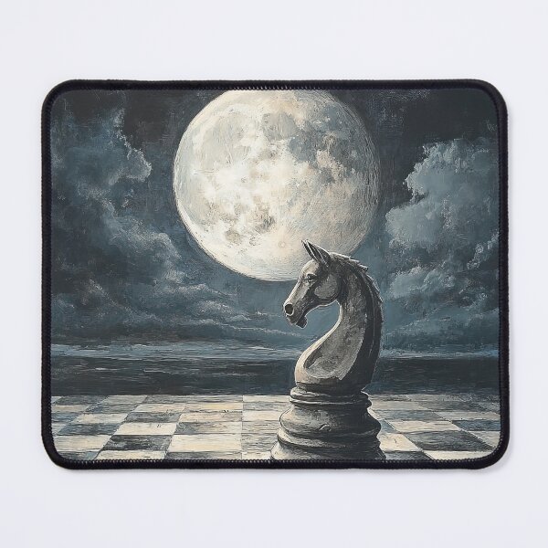 Item preview, Full Moon Chess Knight designed and sold by Elisabeth Lucas.