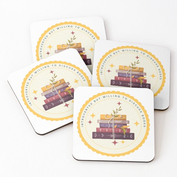 Item preview, Introverted But Willing To Discuss Books Scalloped designed and sold by CrystalWillette.