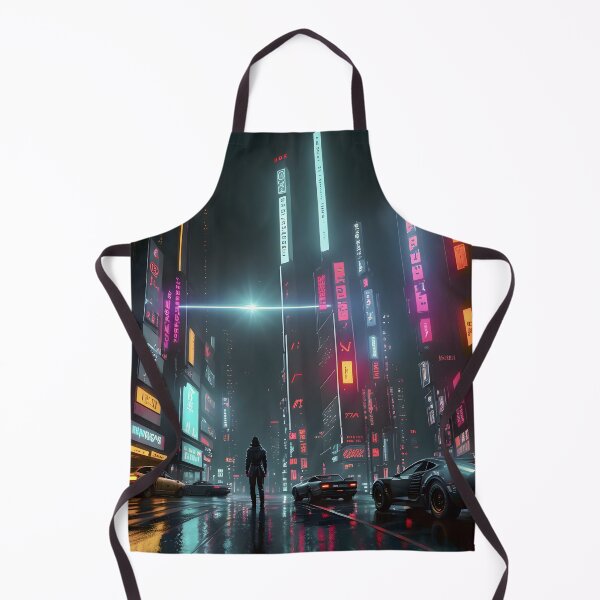 Item preview, Futuristic Night City with Neon Lights designed and sold by worldofwhisper.