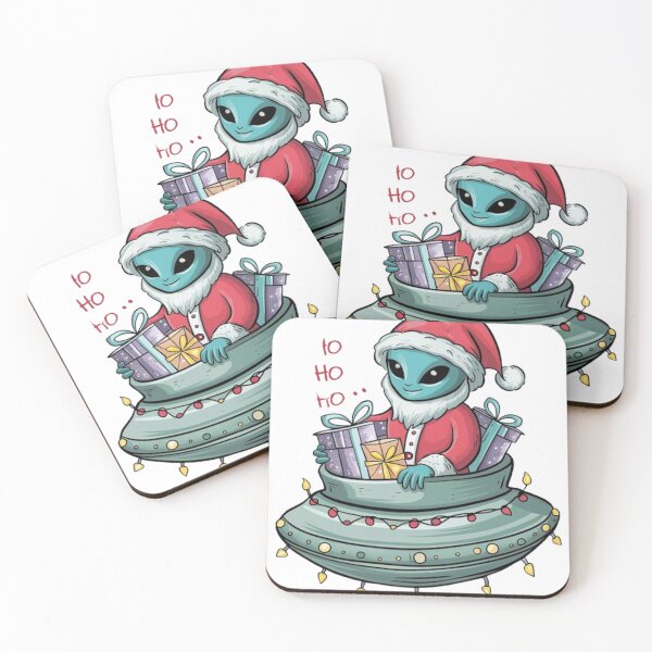 Item preview, ALIEN SANTA DELIVERING PRESENTS designed and sold by likbatonboot.