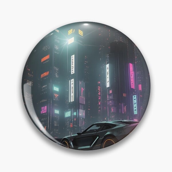Item preview, Futuristic Car in Neon Lit City designed and sold by worldofwhisper.