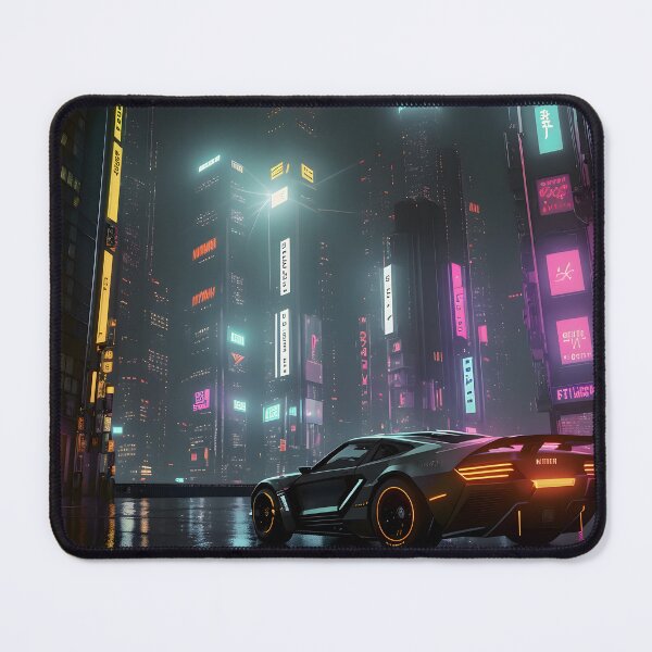 Item preview, Futuristic Car in Neon Lit City designed and sold by worldofwhisper.