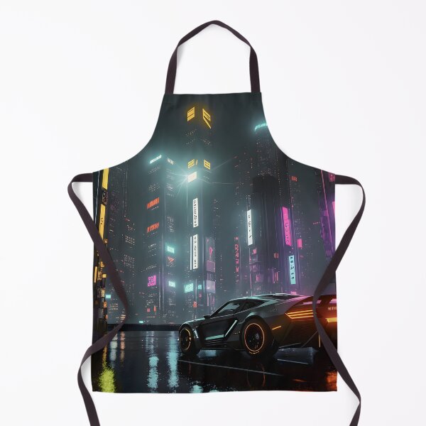 Item preview, Futuristic Car in Neon Lit City designed and sold by worldofwhisper.