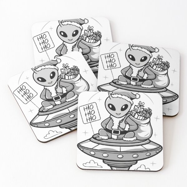 Item preview, ALIEN SANTA DELIVERING PRESENTS designed and sold by likbatonboot.