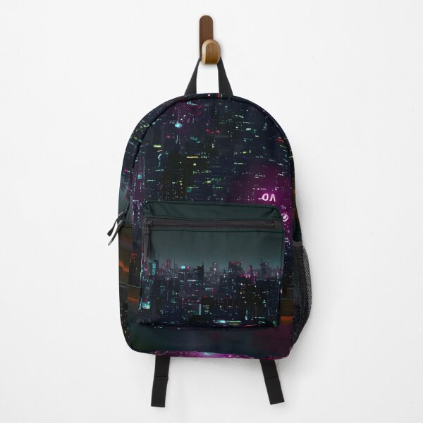 Item preview, Neon Skyline of a Futuristic City designed and sold by worldofwhisper.