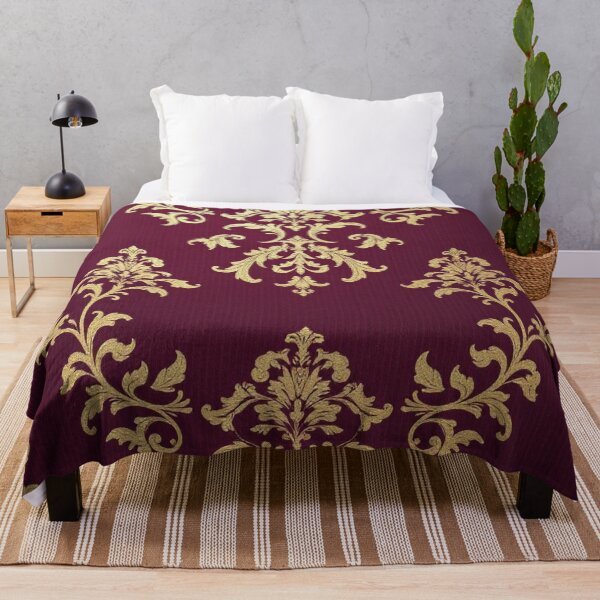 Item preview, Burgundy & Gold Damask designed and sold by DesignsByPrnces.