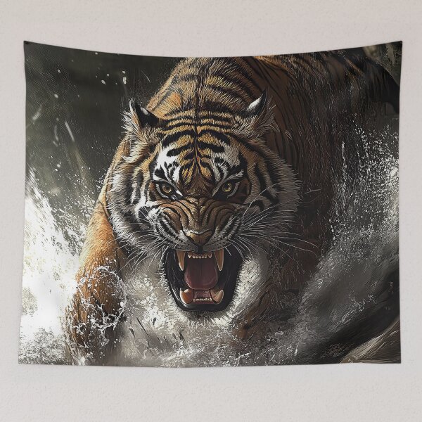 Item preview, Tiger Attack designed and sold by Elisabeth Lucas.
